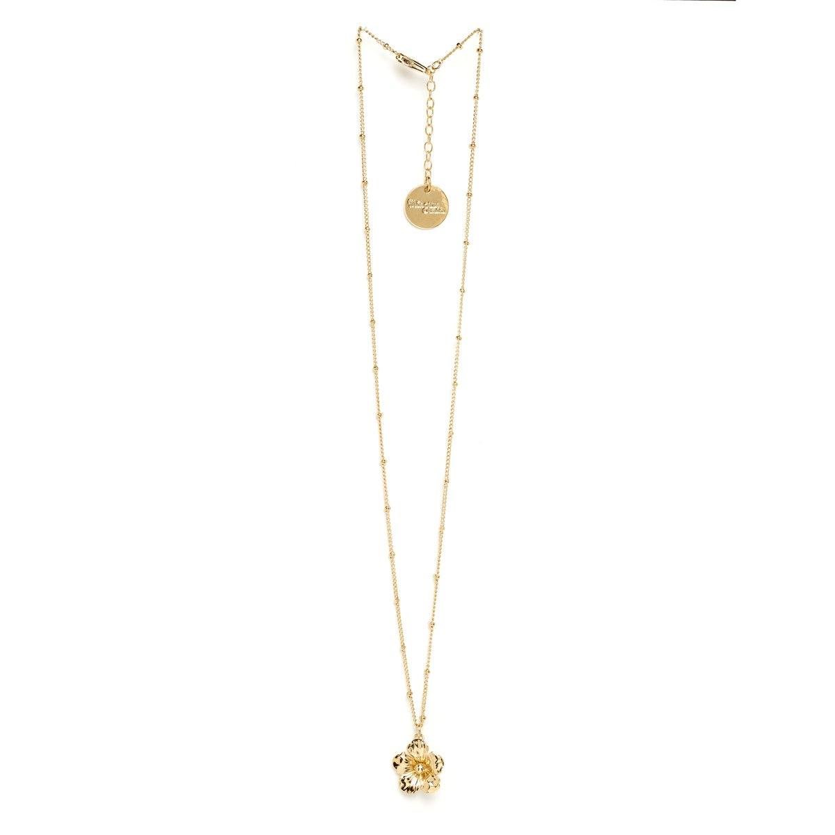 collier fleur doré à l'or fin - GAÏA - vue 4