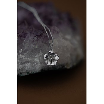 collier fleur plaqué argent - GAÏA