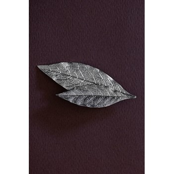 broche feuilles plaqué argent - THALIE