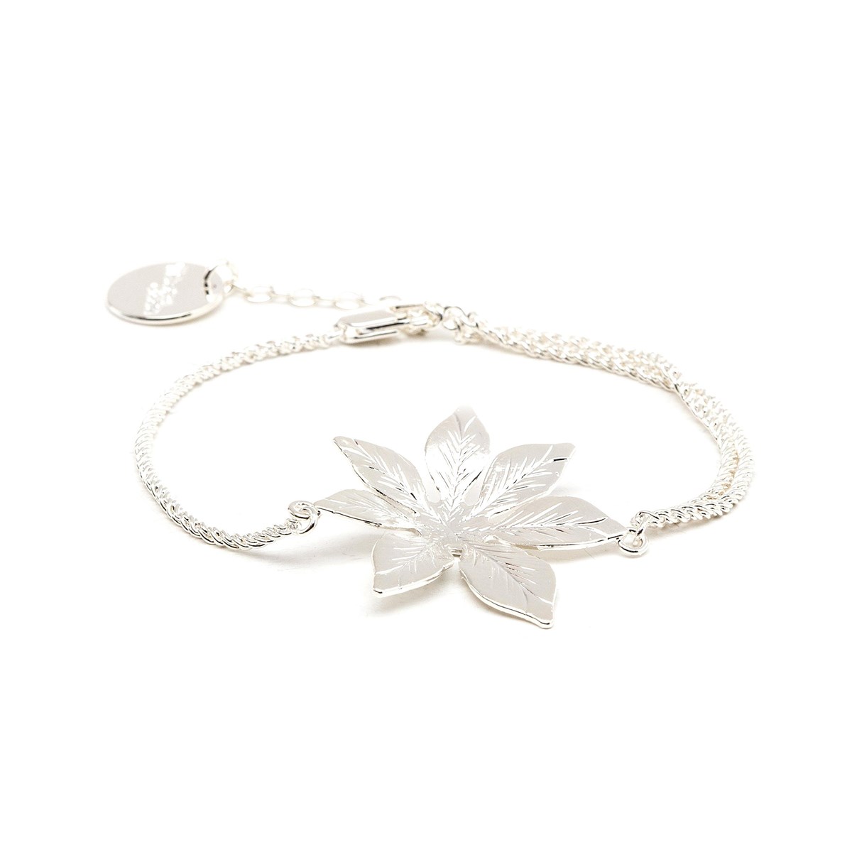 bracelet fleur plaqué argent - CHLORIS