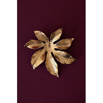 broche fleur doré à l'or fin - CHLORIS