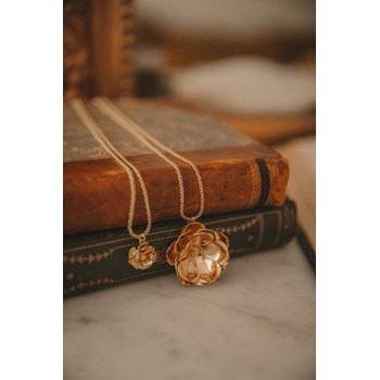 collier fleur doré à l'or fin - AGLAÉ