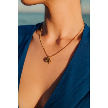 collier fleur plaqué argent - AGLAÉ
