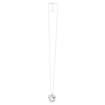 sautoir fleur plaqué argent - AGLAÉ