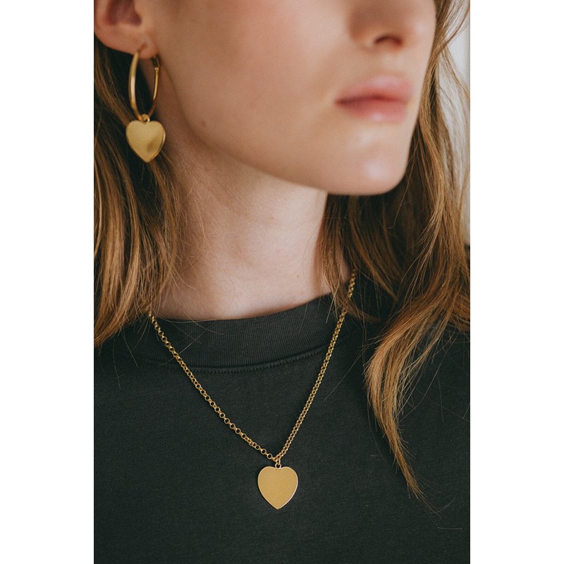 collier coeur doré à l'or fin - APHRODITE - vue 2