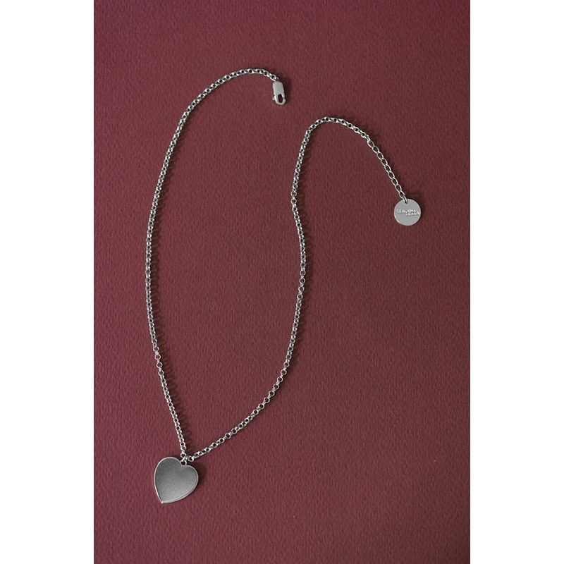 collier coeur plaqué argent - APHRODITE - vue 4