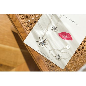 collier soleil plaqué argent - ÉOS