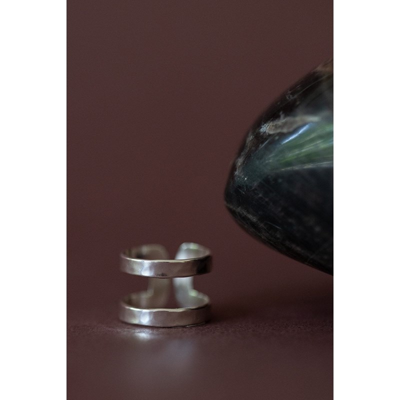 bague martelée argent - NOAH - vue 3