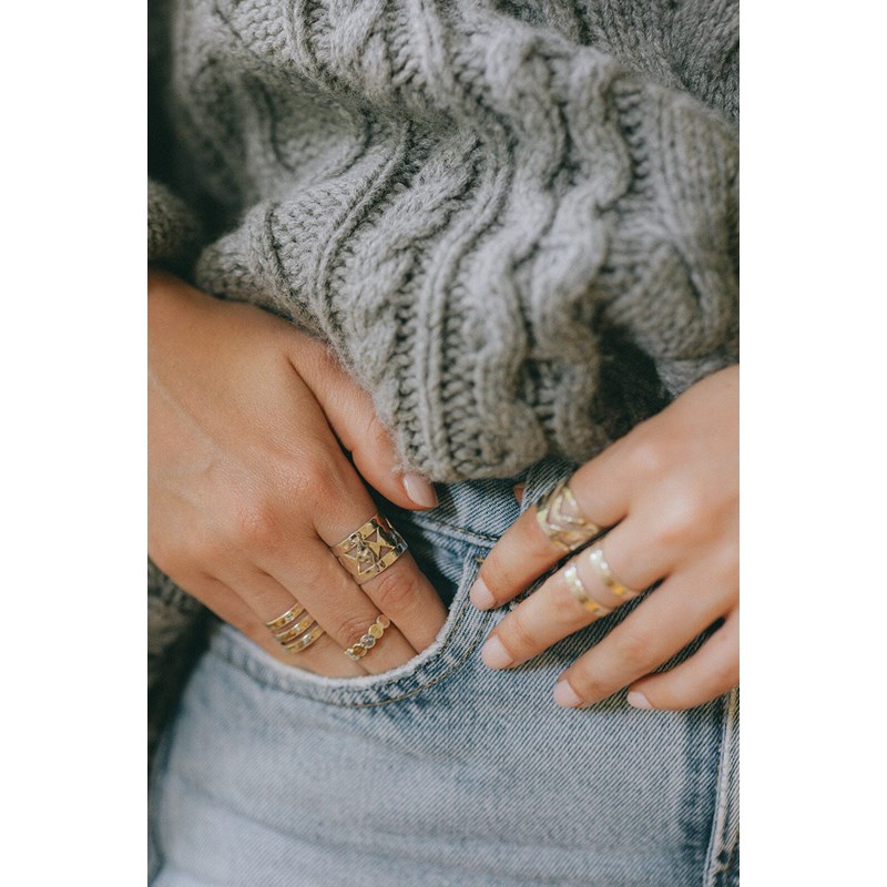 bague martelée argent - NOAH - vue 4