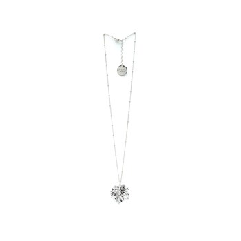 collier feuille plaqué argent - HÉRA