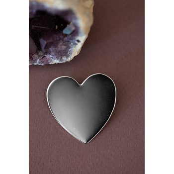 broche coeur plaqué argent - APHRODITE