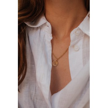 collier rond martelé plaqué argent - HESTIA