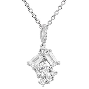 925/1000 zilveren zirkonium halsketting