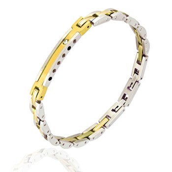 Bracelet Acier Avec Plaque - Homme