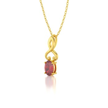 Collier Pendentif Or Jaune Rubis - Cadeau Élégant pour une Occasion Spéciale | Aden