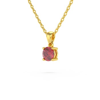 Collier Pendentif Or 750 Jaune Rubis - Élégance et Raffinement | Aden