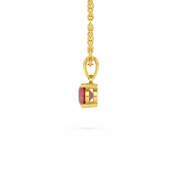 Collier Pendentif Or 750 Jaune Rubis - Élégance et Raffinement | Aden