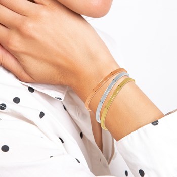 Lot de 3 bracelets en acier inoxydable SC Crystal