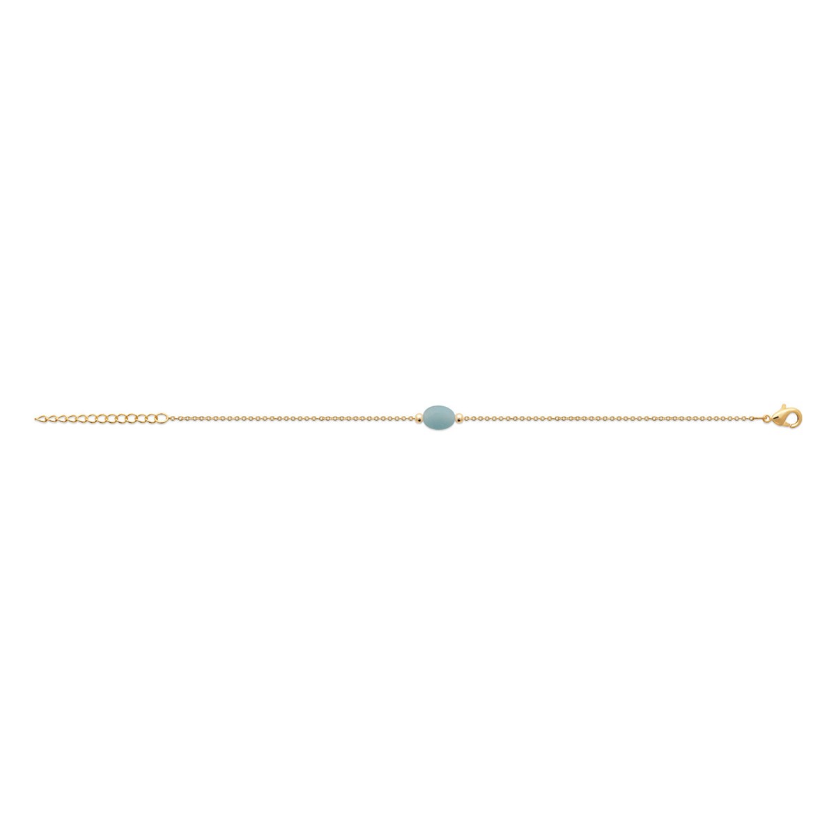 Bracelet Brillaxis plaqué or amazonite 18cm