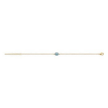 Bracelet Brillaxis plaqué or amazonite 18cm