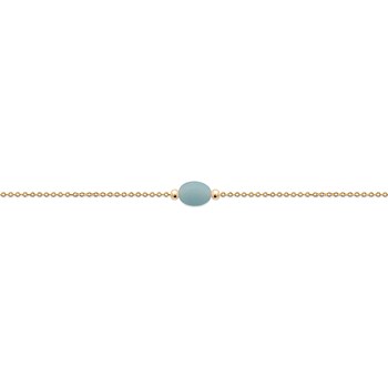 Bracelet Brillaxis plaqué or amazonite 18cm