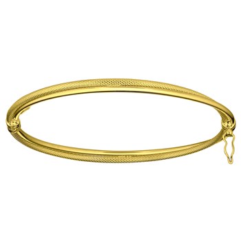 Bracelet Brillaxis jonc lisse et guilloché or
