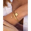 Bracelet chaine maille simple médaillon doré à l'or fin 24K zircon MINI ORACLES - vue V2