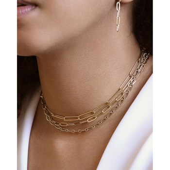 PURE TORSADÉE 24K gold-plated twisted link necklace