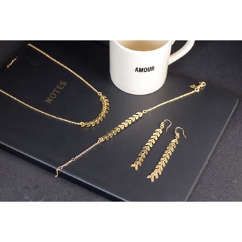Boucles d'oreilles simple dorées à l'or fin 24K PIA