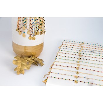 Bracelet pierre mlulti-quartz or fin 24k MINI STONES