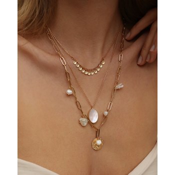 24k gold-plated malachite necklace FRIDA