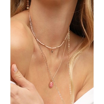 Collier perles miyuki vert pierre de lune LITTLE INDIA