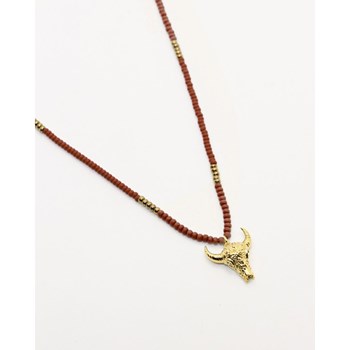Pearl necklace sienna bull 24k gold ARIZONA