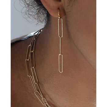 Boucles d'oreilles maille XXL dorée à l'or fin 24K MAXI PURE