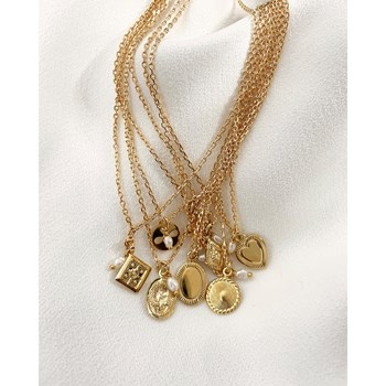 24K gold cameo medal necklace NEW CLÉA