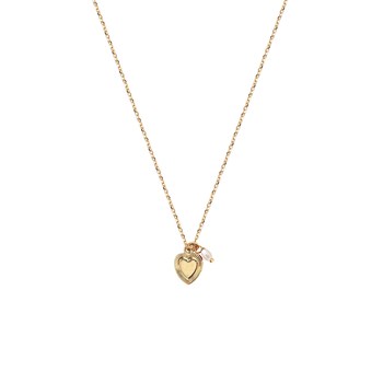 24K gold-plated heart medal necklace NEW CLÉA
