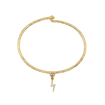 24k gold-plated LILY lightning charm band
