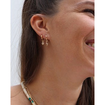 Boucle à l'unité étoile dorée à l'or fin 24k LILY