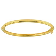Bracelet jonc ovale or jaune 375/1000