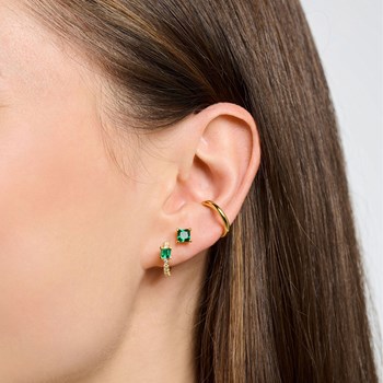 Créole unique Thomas Sabo argent doré oxydes