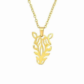 925 zilveren gouden zebra ketting
