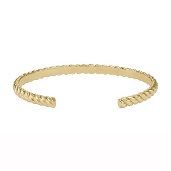 Bracelet jonc Fossil Vintage Twists acier doré