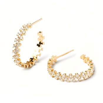 Boucles d'oreilles créoles PDPaola Crown dorées