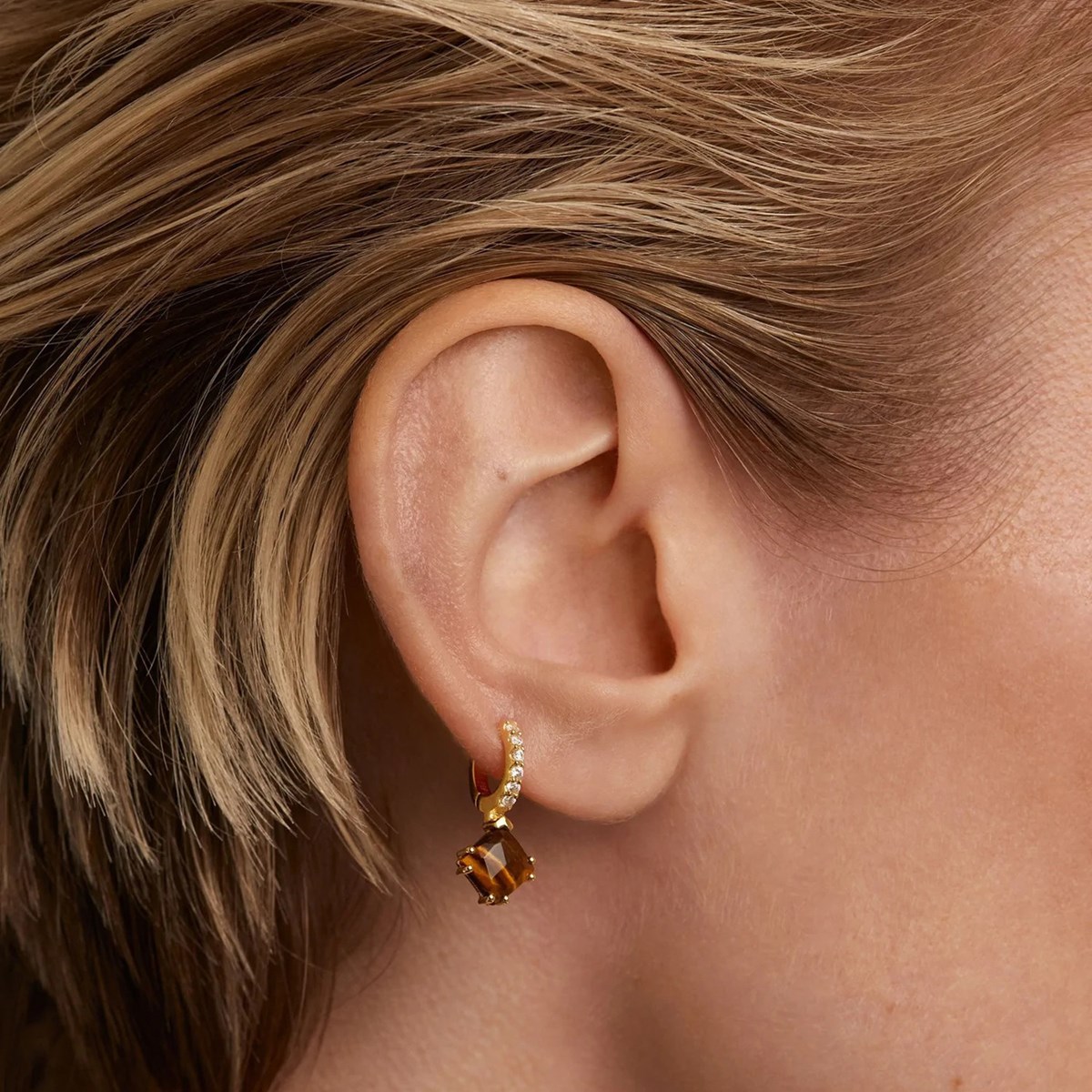 Boucle d'oreille individuelle PdPaola Fuji Oeil-de-t_x000D_
igre - vue 2