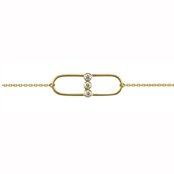 Bracelet Brillaxis trilogie oxydes de zirconium