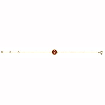 Bracelet Brillaxis rond émail rose coeur