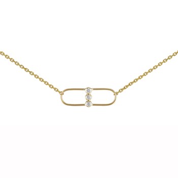 Collier Brillaxis motif ovale trilogy