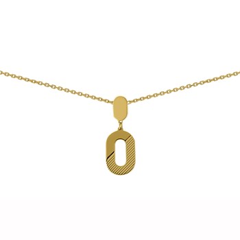 Collier Brillaxis géométrique striée