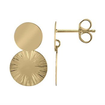 Boucles d'oreilles Brillaxis double pastille