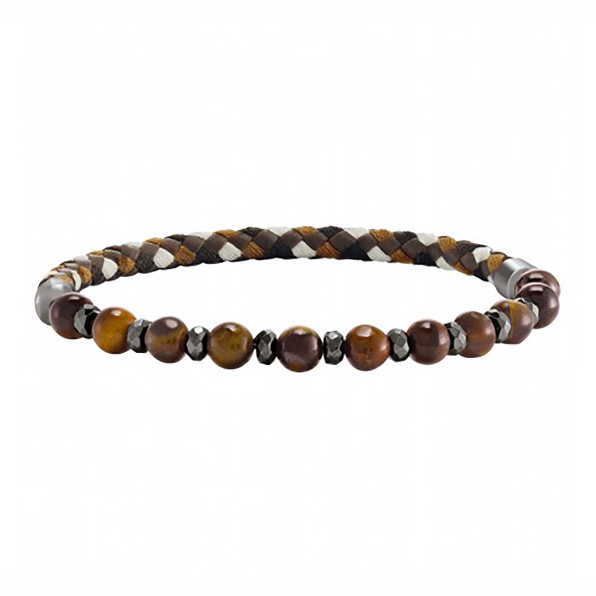 Bracelet homme Jourdan Fuji cordelette oeil de tigre